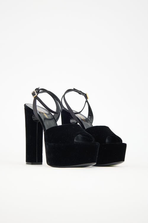 Saint Laurent Velvet Jodie Platform Heel