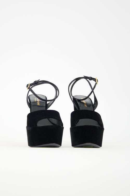 Saint Laurent Velvet Jodie Platform Heel