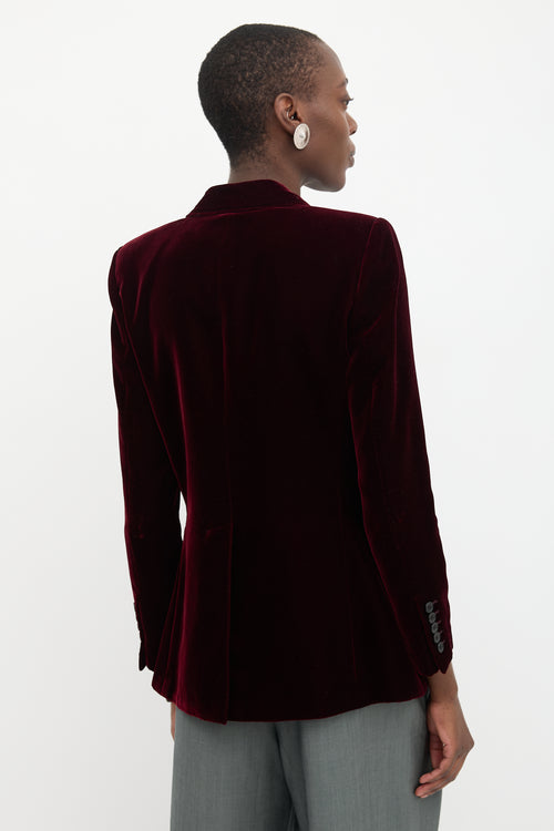 Saint Laurent Velvet Peak Lapel Blazer