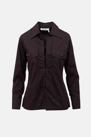 Saint Laurent Vintage Lace Up Shirt