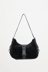 Saint Laurent Vintage Leather & Suede Buckle Bag