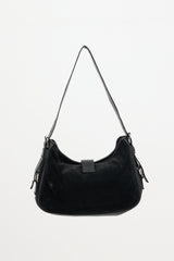 Saint Laurent Vintage Leather & Suede Buckle Bag