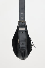 Saint Laurent Vintage Leather & Suede Buckle Bag