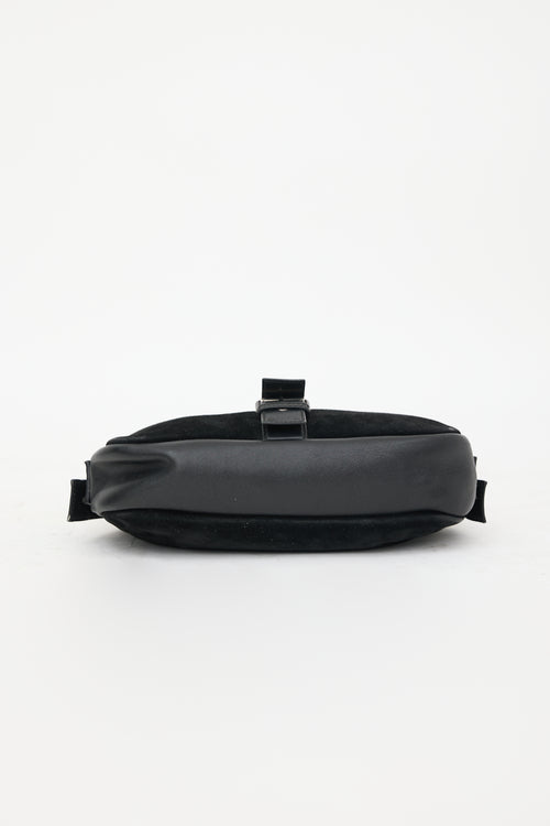 Saint Laurent Vintage Leather & Suede Buckle Bag