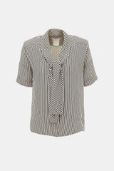 Saint Laurent Vintage Silk Striped Blouse