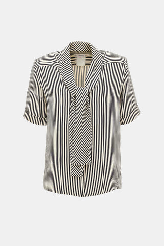 Saint Laurent Vintage Silk Striped Blouse