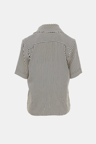 Saint Laurent Vintage Silk Striped Blouse