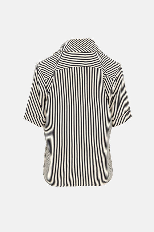 Saint Laurent Vintage Silk Striped Blouse