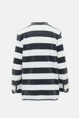Saint Laurent Vintage Velour Striped Cardigan