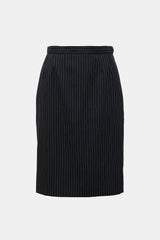 Saint Laurent Vintage Wool Pinstripe Skirt