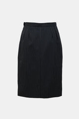 Saint Laurent Vintage Wool Pinstripe Skirt
