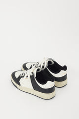 Saint Laurent White & Black Leather SL61 Perforated Sneaker