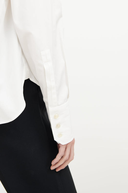 Saint Laurent White Cotton Dress Shirt