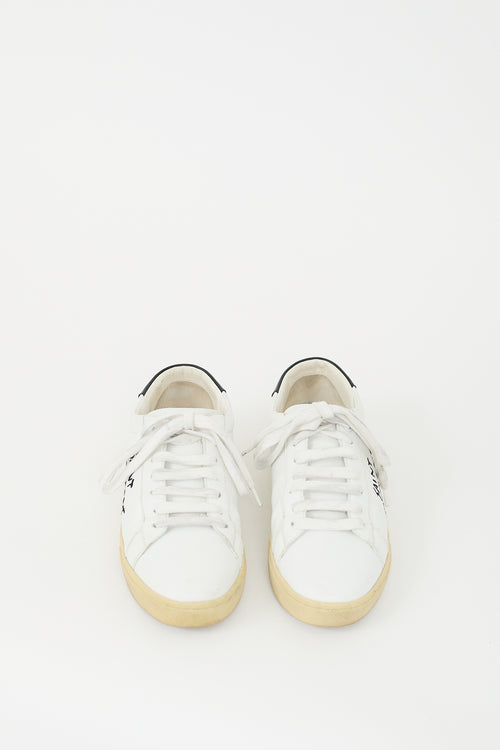 Saint Laurent White Leather Court Classic Sneaker