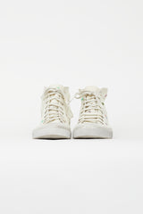 Saint Laurent White Bedford Star Distressed Sneaker