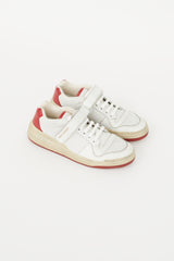 Saint Laurent White & Red SL24 Low Sneaker