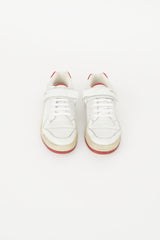 Saint Laurent White & Red SL24 Low Sneaker