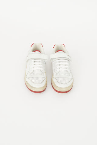 Saint Laurent White & Red SL24 Low Sneaker