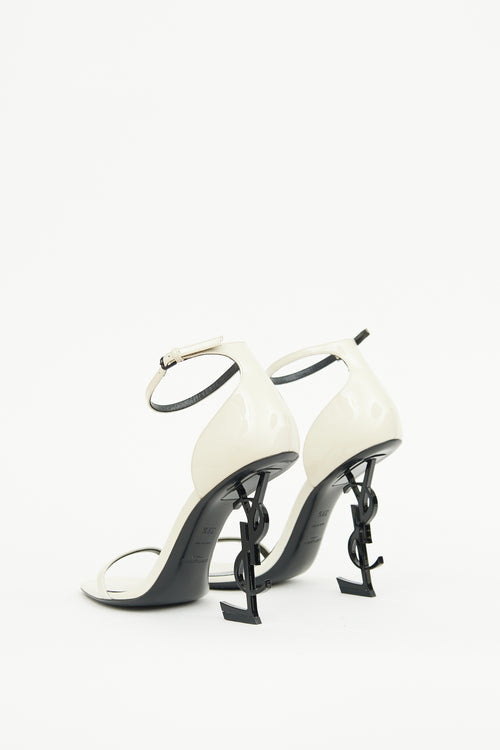 Saint Laurent White & Black Opyum Pump