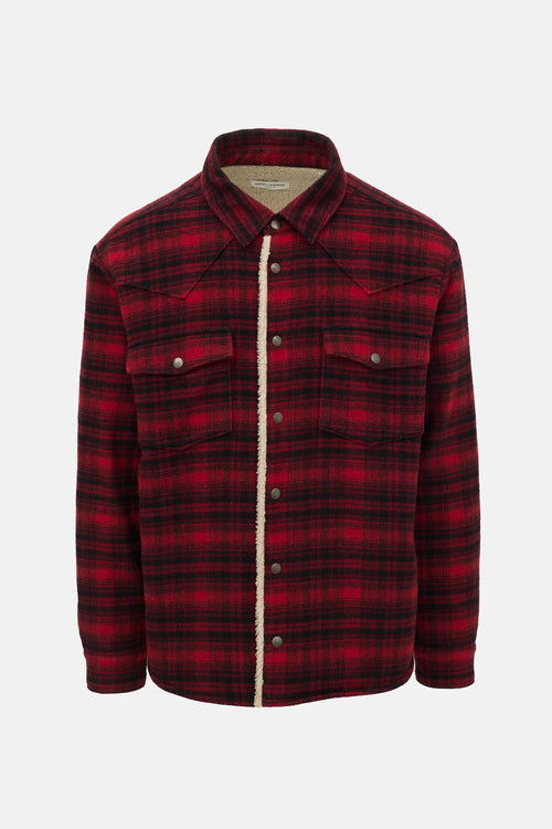 Saint Laurent Wool Plaid Shirt Jacket
