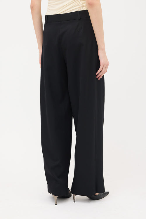 Saint Laurent Wool Pleated Trousers
