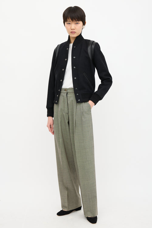 Saint Laurent Wool Teddy Bomber Jacket