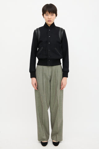 Saint Laurent Wool Teddy Bomber Jacket