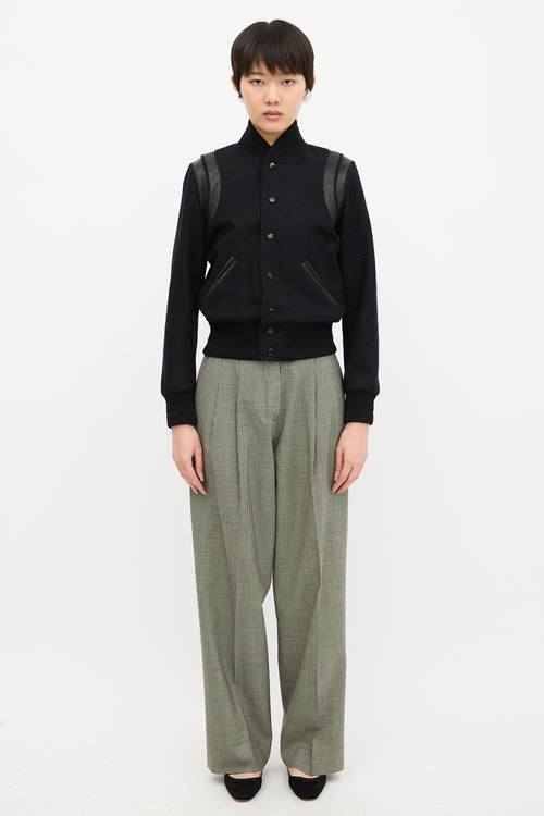 Saint Laurent Wool Teddy Bomber Jacket