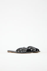 Saint Laurent Patent Leather Tribute Slide