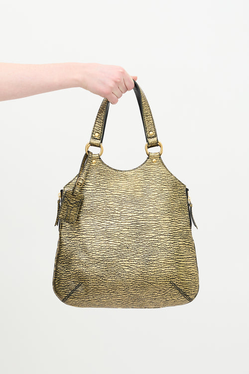 Saint Laurent Metallic Leather Tote