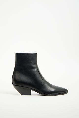 Saint Laurent Black Leather West Boot