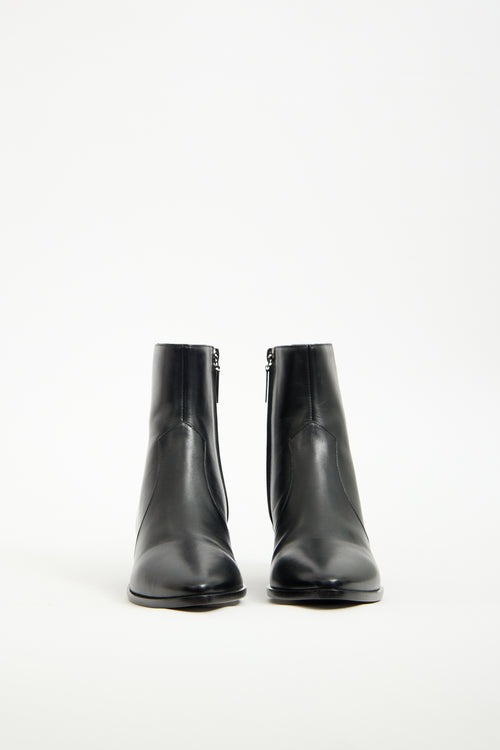 Saint Laurent Black Leather West Boot