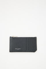 Saint Laurent Leather Fragment Card Holder