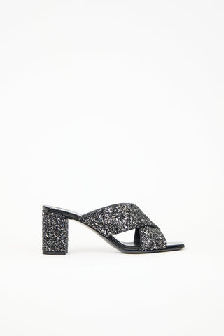 Leather & Glitter Lou Lou Mule