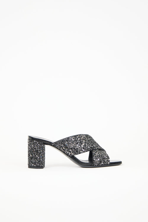 Leather & Glitter Lou Lou Mule