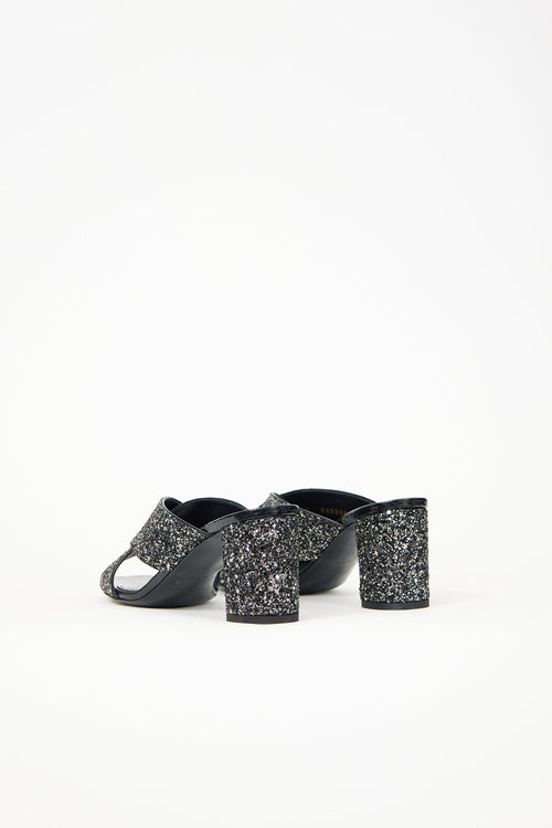 Leather & Glitter Lou Lou Mule