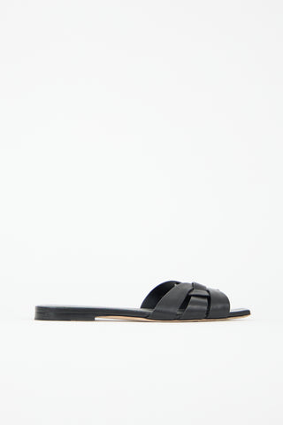 Saint Laurent Leather Tribute Slide