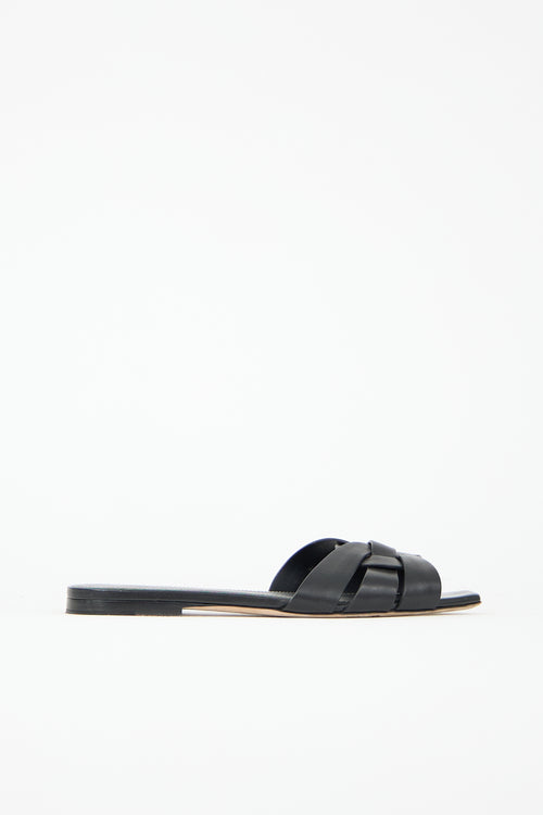 Saint Laurent Leather Tribute Slide