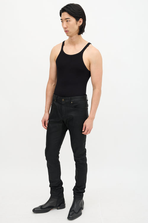 Saint Laurent Waxed D02 Skinny Jeans