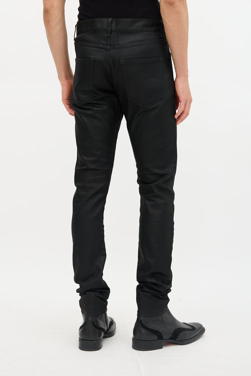 Saint Laurent Waxed D02 Skinny Jeans