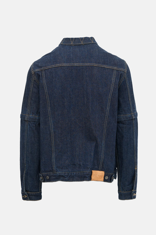 Saintwoods Denim Zip Off Sleeve Jacket