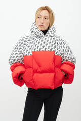 Saks Potts Red & White Mono Puffer Jacket