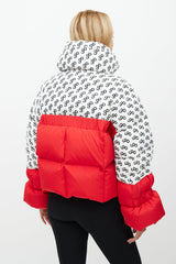 Saks Potts Red & White Mono Puffer Jacket