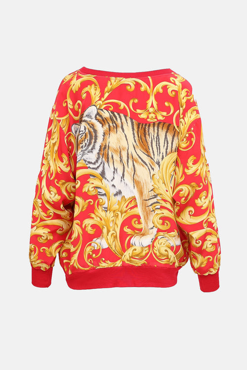 C. 1970s Printed Longsleeve Top