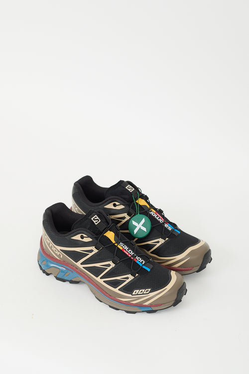 Salomon Black & Multi XT6 Racing Project Sneaker