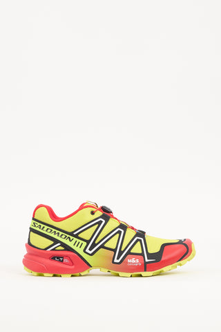 Salomon Yellow & Red Speedcross 3 Sneaker