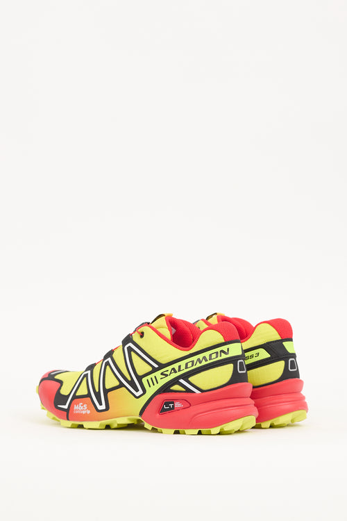 Salomon Yellow & Red Speedcross 3 Sneaker