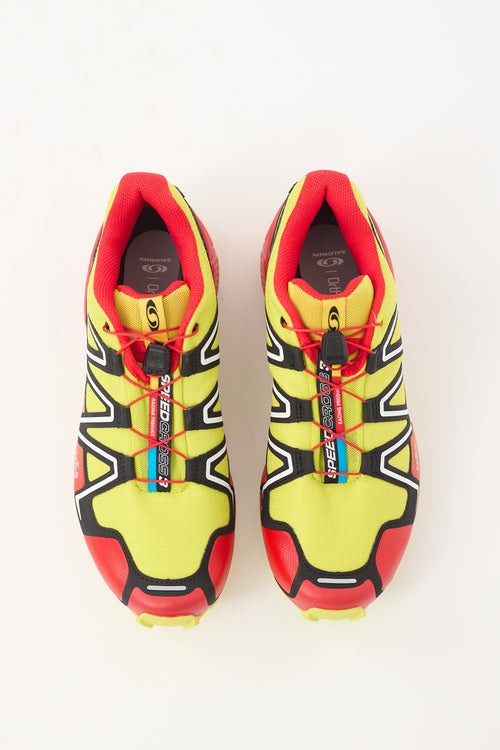 Salomon Yellow & Red Speedcross 3 Sneaker