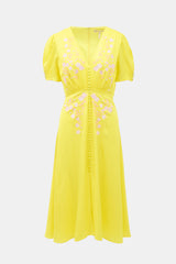 Saloni Silk Dotty Lea Dress