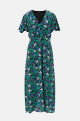 Saloni Silk Floral Josee Dress